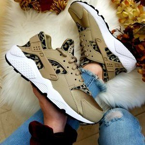 Nike Air Huarache Run Leopard Print Womens Sneaker